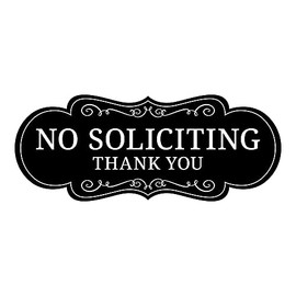 ExcelMark No Soliciting Sign for House or Business - 3.6" x 9"