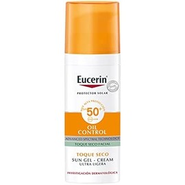 Eucerin Protector solar facial efecto mate toque seco Oil Control, 50 ml  Aquaphor Reparador De Labios Sos, 10ml, color, 10 ml, pack ofpaquete de