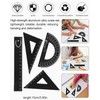 JUKOTA Set of 8 Metal Rulers 15 cm Aluminium Alloy
