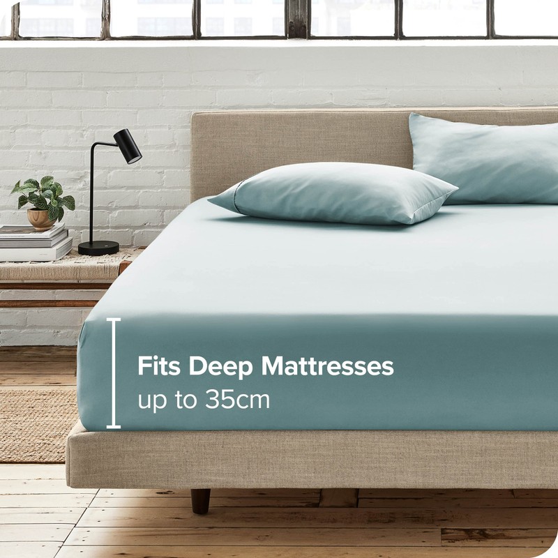 Bare Home Fitted Bottom Sheet Single - Premium 1800 Ultra-Soft