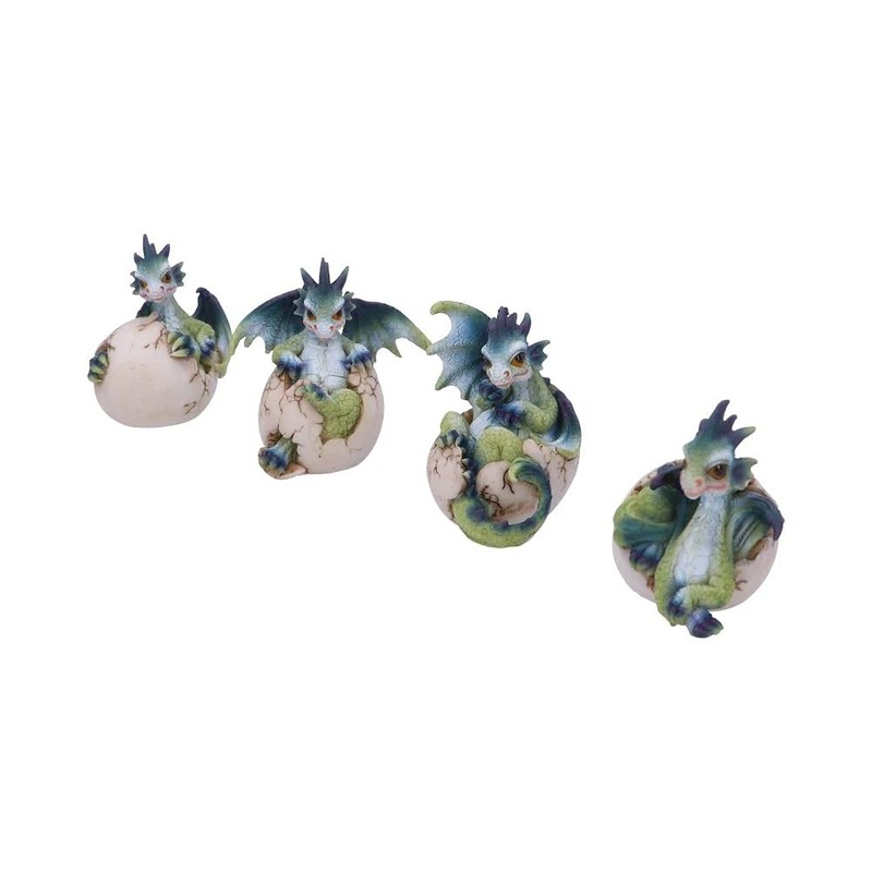 Nemesis Now Hatchlings Emergence (Set of 4) 8cm, Dragonling Hatching
