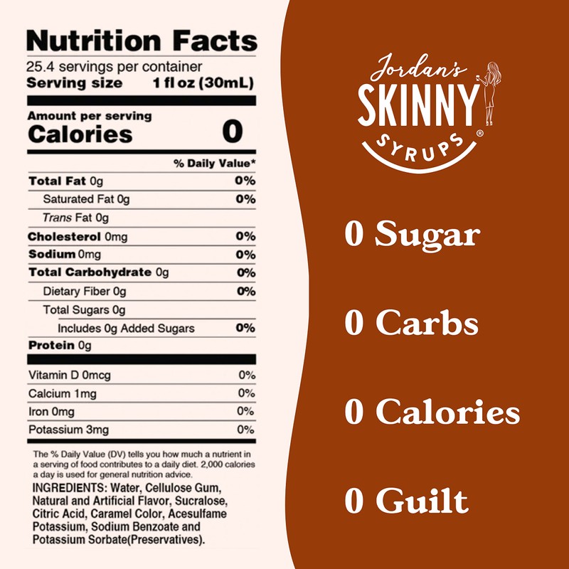Jordan's Skinny Mixes Sugar Free Coffee Flavoring Syrup, Pumpkin Spice