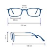 KoKoBin Ultra-thin anti-blue reading glasses anti-glare glasses (Blue, 3.00)