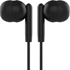 Maeline Bulk Earbuds 10 Pack Stereo Headphones Ideal for K-12-College Classrooms, Library, Travel, Gym, Museum, 3.5mm Plug, Tangle-Free Wired Earbuds for Phone, Tablet, Computer, Laptop, Jet Black