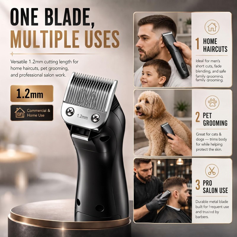 Detachable Clipper Replacement Blades Compatible with Oster Classic 76