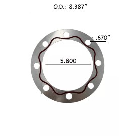 Automann 4 PACK IHC Drive Flange Gasket Metal 3566966C1, GT-4AG2111, GT4AG2111