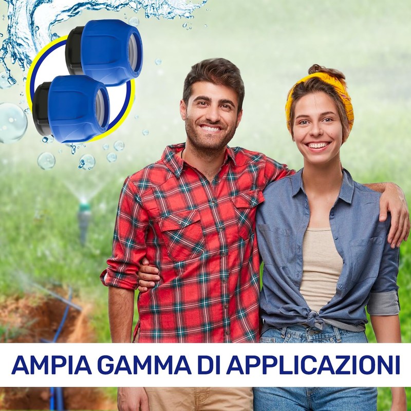 2 x Plugs Diameter 25 mm Polypropylene Polypropylene Fitting for