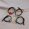 Pretty daily cubic rubber hair tie style hair tie accessory / 예쁜 데일리 큐빅 고무줄 머리끈 스타일 헤어끈 소품