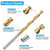 sourcing map Tap and Drill Bit Set, 3pcs M4 x