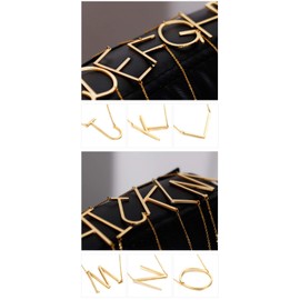 G Letter Necklace Wedding Jewelry Gifts for Sister Simple Christmas Presents for Women Large Initial Pendant