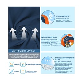 BesserBay Children's UV Shirt Long Sleeves Rash Guard Quick-Drying UV Swimming Shirt for Boys 110-160, Sunset Orange