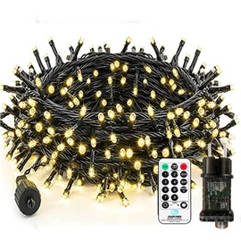 Bzavor Led Lichterkette Strom 25M 200 LED mit Fernbedienung Timer Merkfunktion Steckdose IP65 Wasserdicht Weihnachtsbaum Lichterkette,Led Lichterkette mit Stecker für Weihnachten Deko Hochzeit