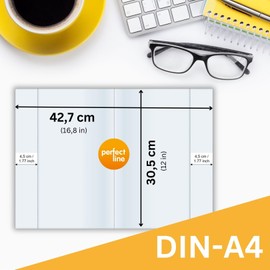 perfect line - 45 Raffia Book Covers DIN A4, 5 Colours, Notebook Cover with Labelling Label, Notebook Cover Made of Recyclable PP, Indelible (3 Sets of 15 Pieces)