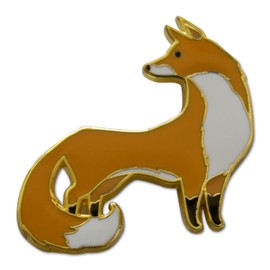 Novel Merk Woodland & Safari Animal – Fox, Giraffe & Other Wildlife Lapel Pin, Hat Pin & Tie Tack Set - with Clutch Back (3-Fox)