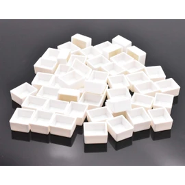 Juego de 50 moldes vacíos para acuarelas, de plástico blanco, para acuarelas, color blanco