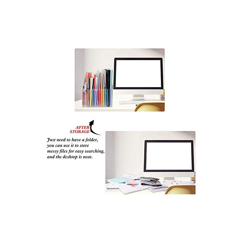 Bainiao Expanding File Holder Folder Standing A4 Vertical File Organizer