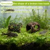 QEXUJOW Aquarium Decor Themed Ornaments, Four Hollow Wooden Tree Trunks,