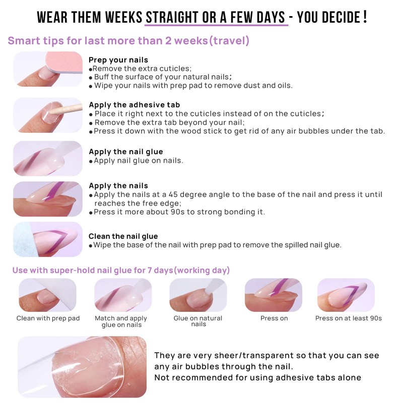 Short Press On Nails - Made by Soft Gel Light