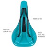 BEL AIR 3.0 MAX LUX-ALLOY RAIL SADDLE Black Microfibre Top/Turquiose