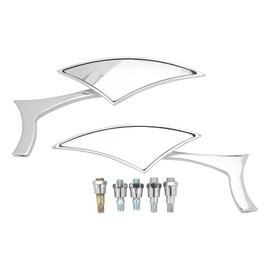 Motorcycle Spear Blade Mirrors 180 Degree Adjustable Rear View Side Wing Mirror for Motorcycles Street Bikes Scooters Cruisers