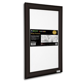 Seco Front Load Easy Open Snap Poster Frame 18" x 24" Black Aluminum