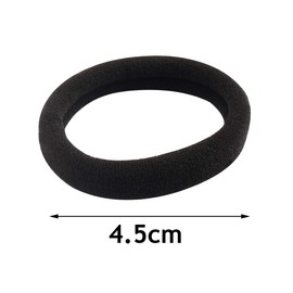 Pack of 100 Women's Hair Bobbles, 4.5 cm Metal Free Hair Bobbles Scrunchies, Black Hair Bobbles for Women, Men, Children