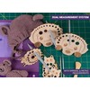 The Quilted Bear Wooden Knitting Needles Gauge - Knitting Gauge