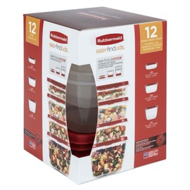 Rubbermaid Set of 12 Easy Find Vented Lids Food Storage Containers