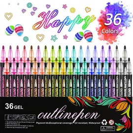 36-color Coloring Lightstick Graffiti Pen, 36pcs Highlighter Marker Pen, School Supplies Writing Doodle Stationery, Coloring Markers, Summer Gift Ideas