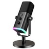 FIFINE Standalone Microphone, Unidirectional Dynamic Mic, Mute Button, RGB Illumination