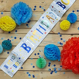 Birthday Boy Recyclable Paper Banner - 2.6m