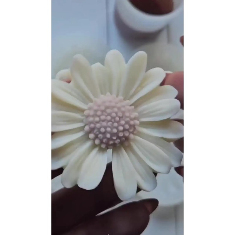 4pz Moldes De Silicon Flores Gerbera Adornos Velas Jabones