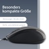MediaRange kabelgebundene 3-Tasten Maus, mit optischem Sensor, schwarz/grau