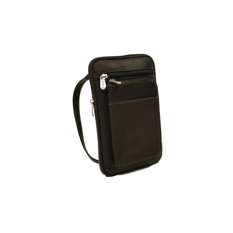 Piel Leather Hanging Travel Organizer, Chocolate, One Size