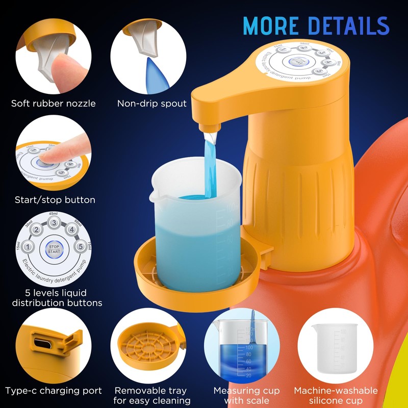 Arlion Detergent Dispenser, Auto Laundry Detergent Dispenser with Silicone Laundry