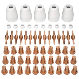 ARCCAPTAIN 60PCS PT31 Plasma Cutting Consumables Fit CUT-45 CUT-50 CT-312 MIG205MP with Plasma Cutter Torch PT-31 JG-40 LG-40