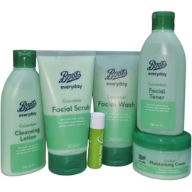 Boots Cucumber facial skin care 5 pcs bundle With Free Aloe Vera Lip Balm