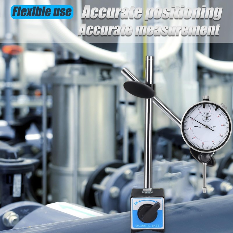 Dial Indicator with Magnetic Base and Point Precision Inspection Set,