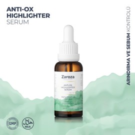Zaroza Anti-Ox Highlighter Serum, Vitamin C Serum, Hyaluronic Acid, Alpha Arbutin, Antioxidant Serum to Support and Brighten Skin, Anti Wrinkles & Firmness, 1 fl. oz.