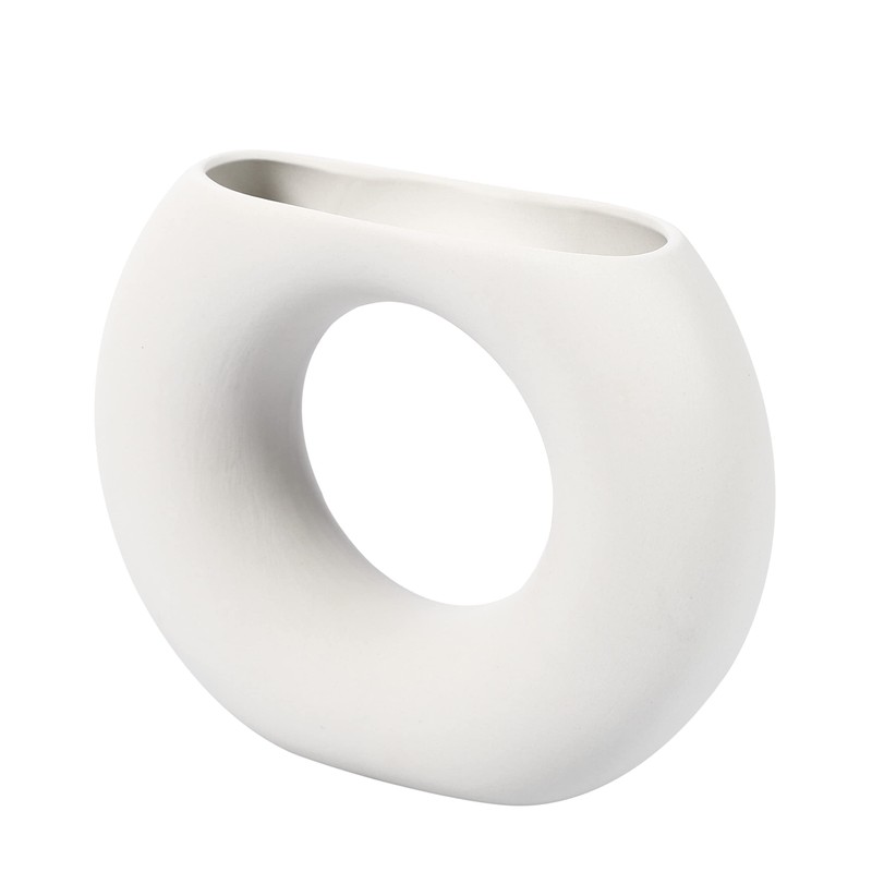 HARGIO Flower Base Donut Shape Half Moon Single Vase Ring