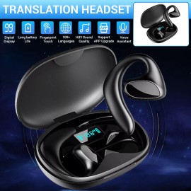 144 Language Translator Earbuds Bluetooth Two Way Real Time Smart Translation-US