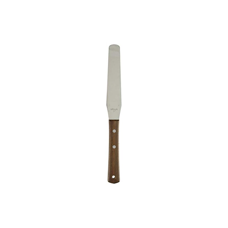 Inteckaneki WSP4803 Wooden Handle Spatera 6 Blade: Stainless Steel Handle: