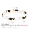 C·QUAN CHI Women Stackable Tila Bead Bracelets Flat Bead Bracelet