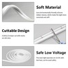 iNextStation 12V White LED Strip Lights 16.4FT, Flexible Silicone Neon