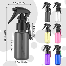 Jostift 6 Stück Sprühflasche Klein, 60ml Sprühflasche Tragbares Zerstäuber Sprayflasche Nachfüllbar Sprühflaschen Leer, Mini-Wassersprühflaschen mit Karabiner für Parfüms, Wasser, Alkohol, Reise