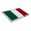 Elektroplate Premium Small Italian Flag All Metal Chrome Emblem for
