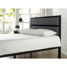 ZINUS Jessica Modern Studio Upholstered Metal Headboard, King