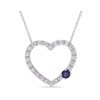 1.10 Carat (ctw) Lab Created Blue and White Sapphire Heart