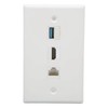 Dpofirs HDMI USB Outlet Wall Plate, Power Outlet with HD