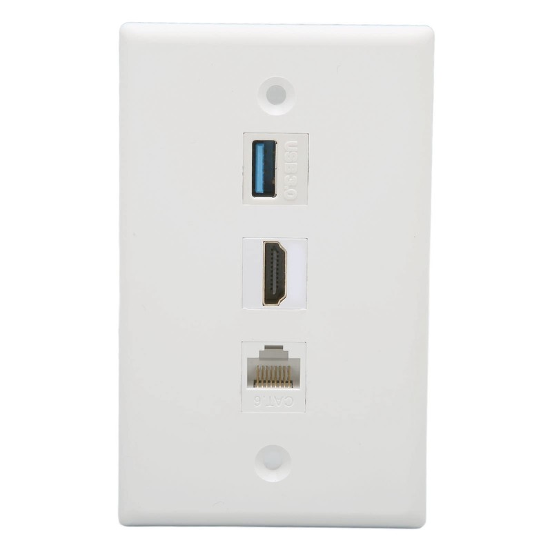 Dpofirs HDMI USB Outlet Wall Plate, Power Outlet with HD